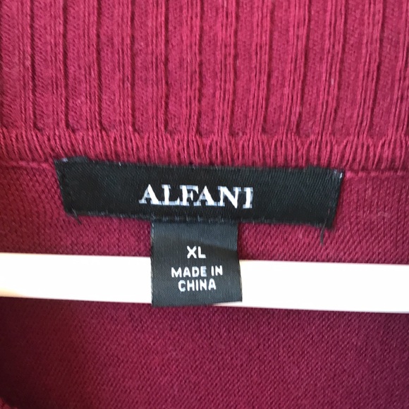 Alfani Burgundy Poncho Sweater Turtleneck Top - Picture 10 of 12